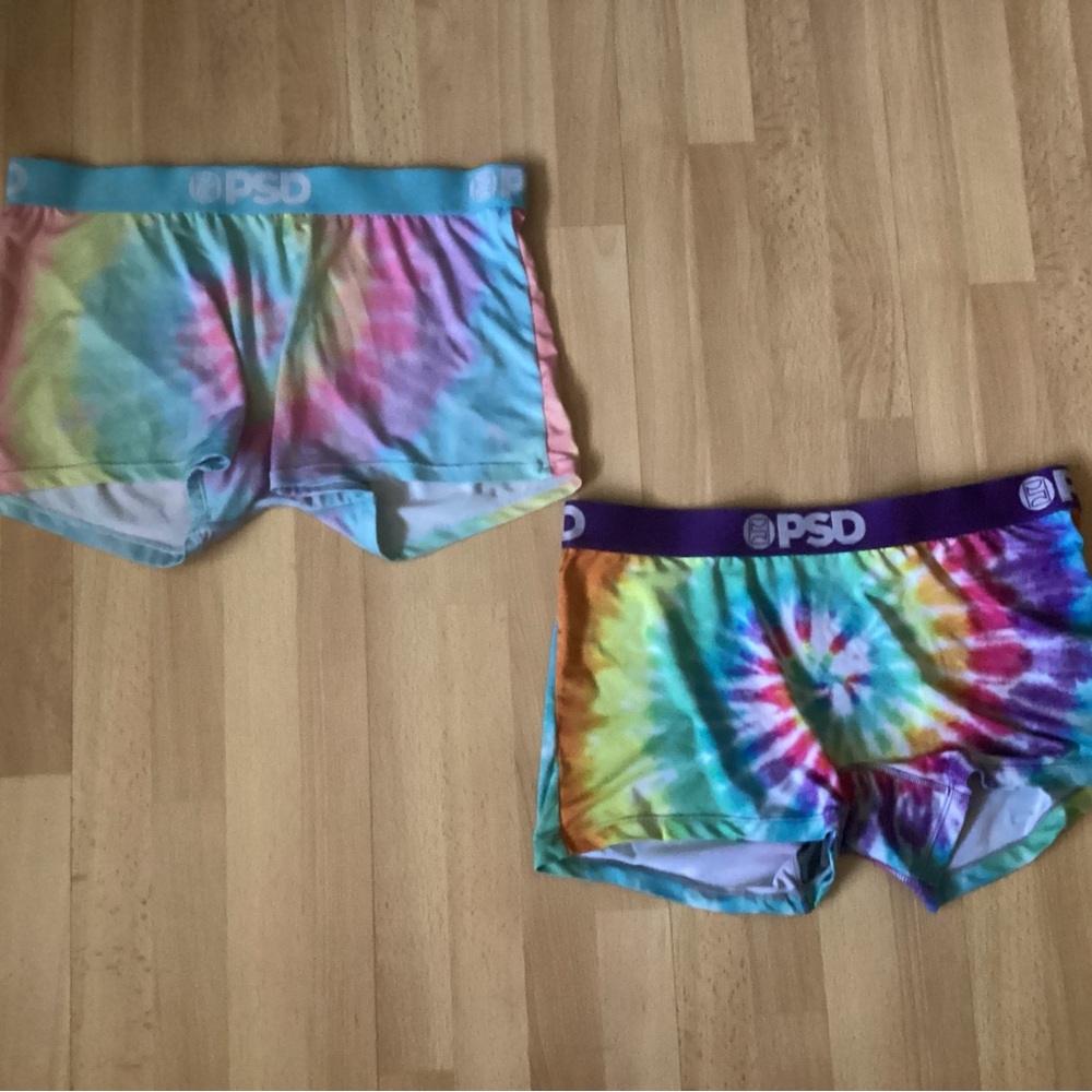 Bundle of Two PSD Tie-Dye Women’s Boxer Briefs - Multicolor, Large